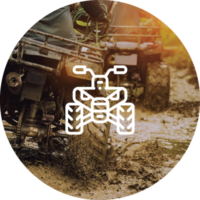 ATV vehicles driving off road